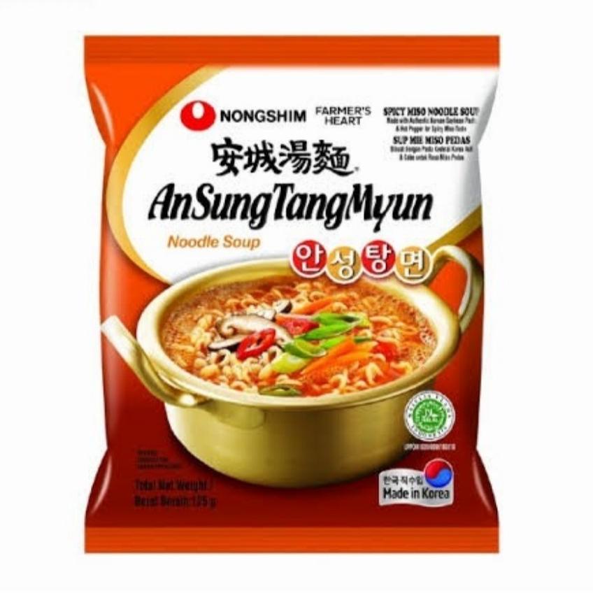 

Terbaru Mie instan Korea nongshim Ansung Tangmyun HALAL made in KOREA