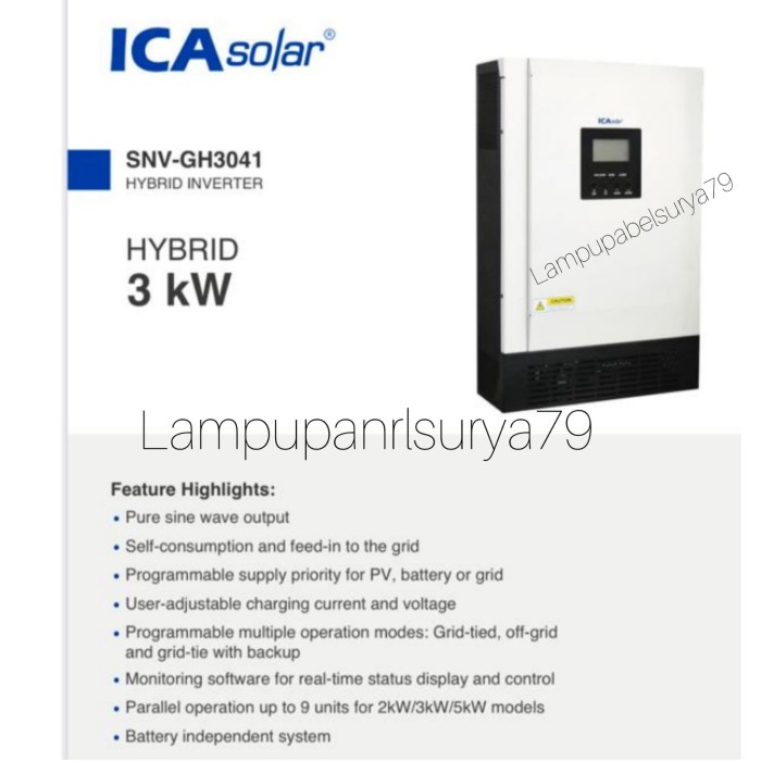 Hybrid Inverter 3KW Bidirectional Ongrid Offgrid 48V 3000W SNV-GH3041