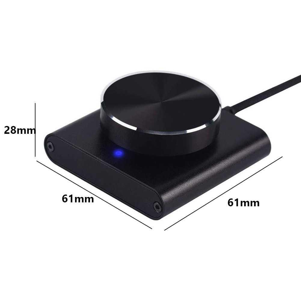 Pengatur Suara Komputer Volume Controller Speaker USB Plug - ALY61 - Black