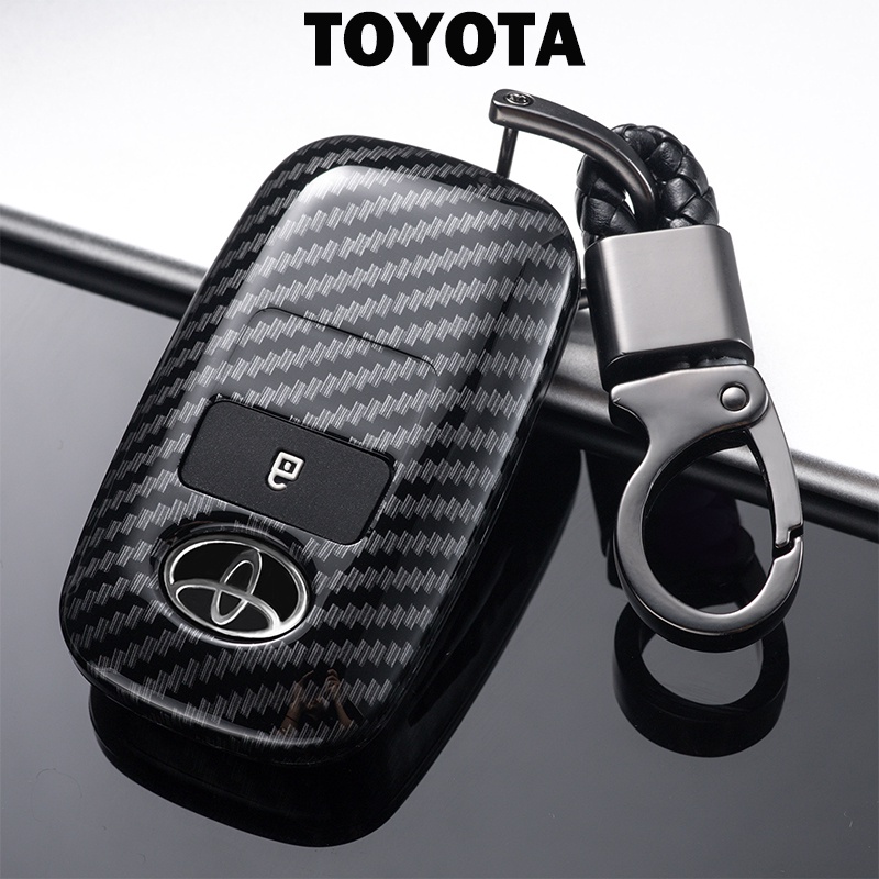 Casing Kunci Remote Mobil Carbon Fiber - Toyota RAIZE / ROCKY / AVANZA New 2022 / Xenia New 2022 / Veloz 2022