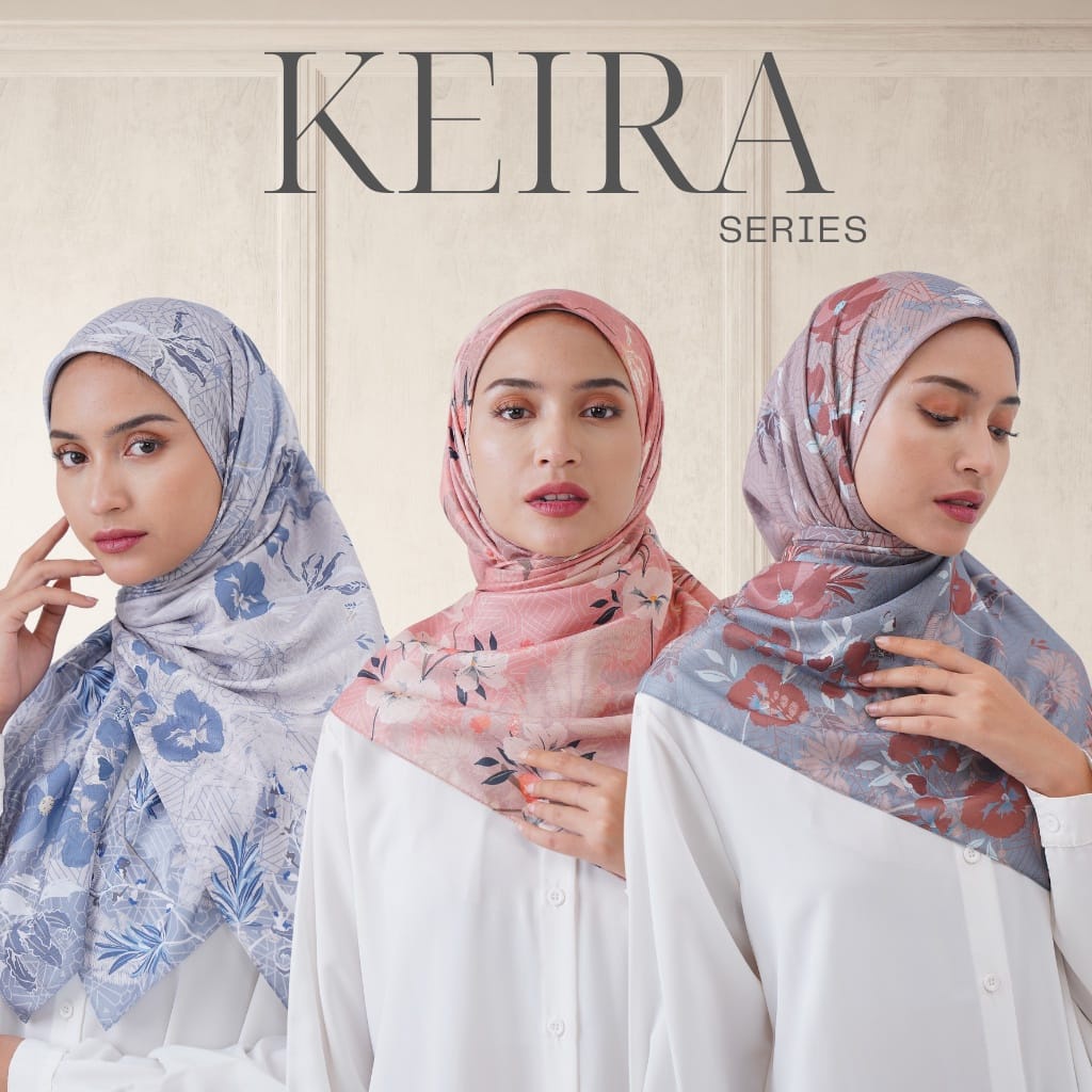 Keira Edition Vilneria Scarf | Kerudung Printing Motif Voal Ultrafine Hijab Murah