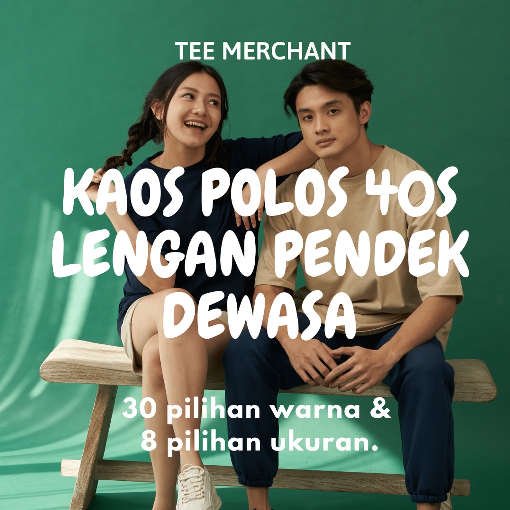 KAOS POLOS PRIA WANITA COTTON COMBED 40S (UNISEX)