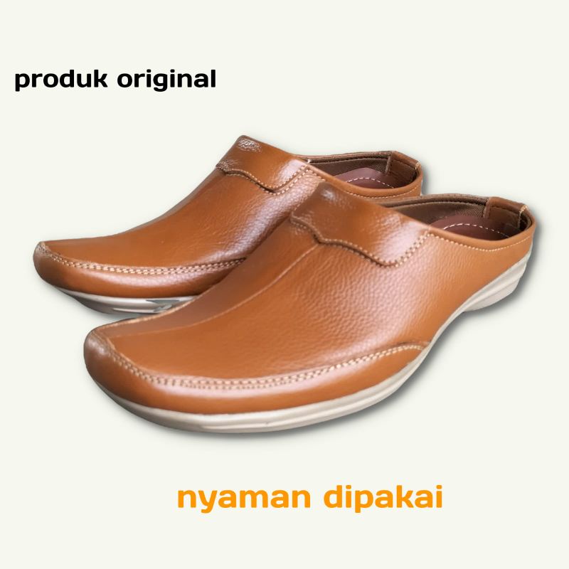 selop pria kulit/ sepatu sandal kulit/ sepatu bustong/ sandal sepatu pria kulit/ COD bayar ditempat