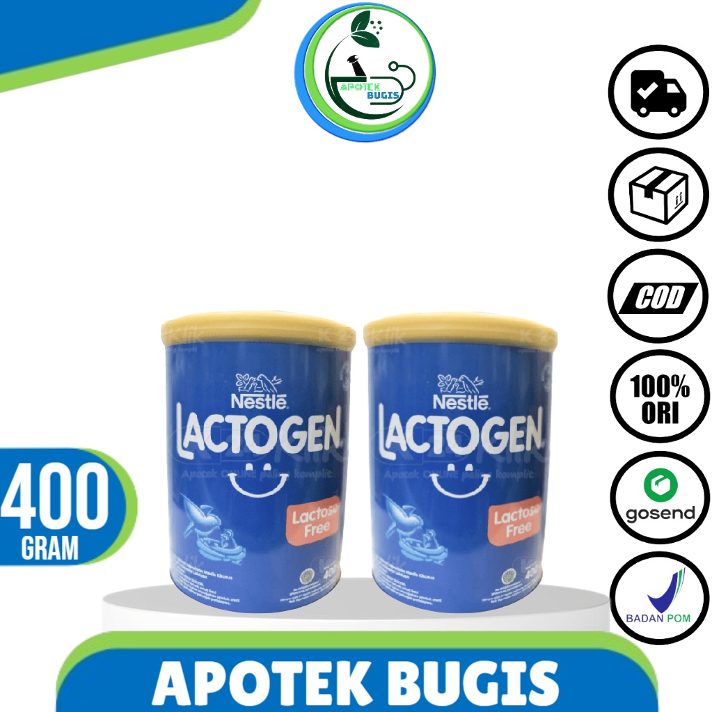 Lactogen Lactose Free 400 g - Susu Formula Bebas Laktosa 0-12 Bulan