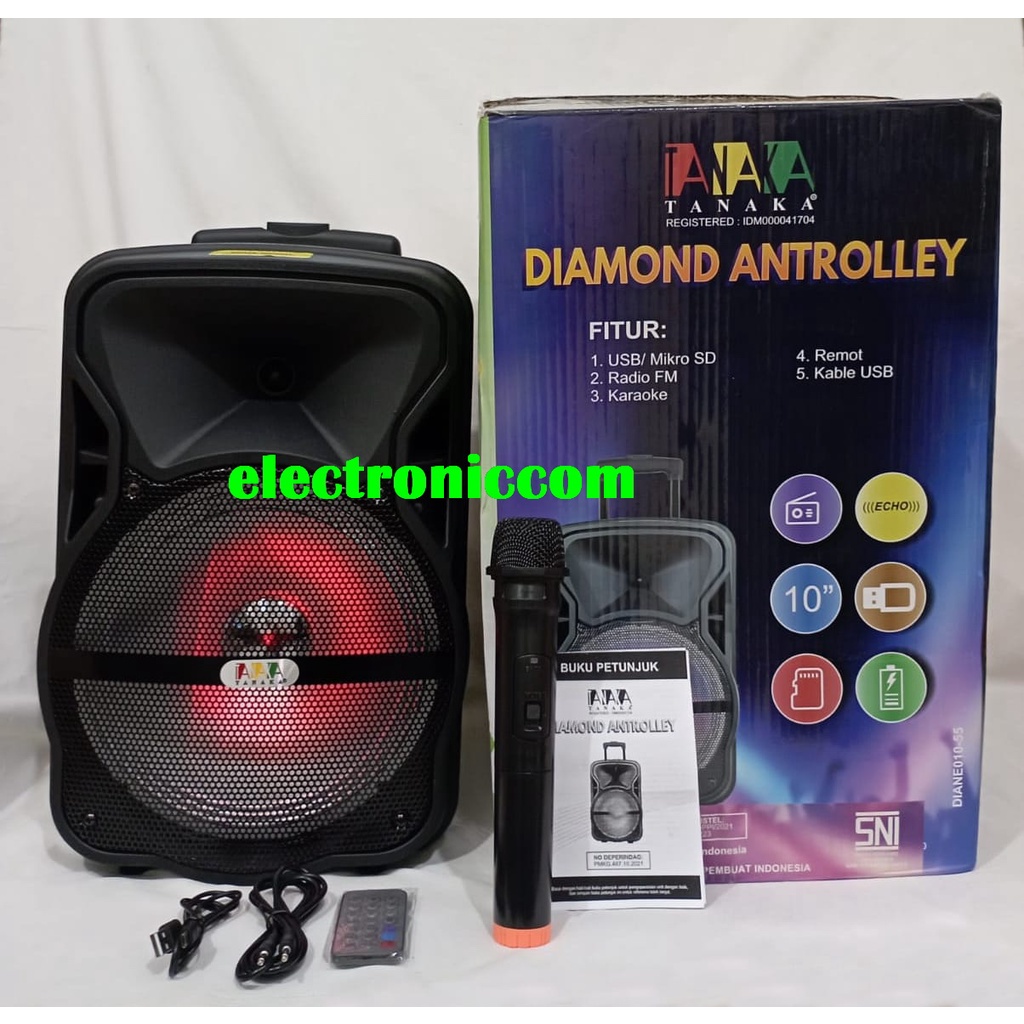 SPEAKER PORTABLE TANAKA DIAMOND ANTROLLEY 10 TANAKA 10INCH ANTROLLEY10