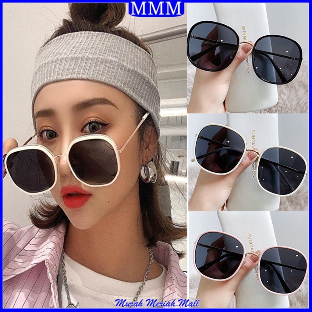 MMM Kacamata Wanita Hitam Bulat Korea 6628 Fashion Vintage Kaca Mata Wanita Gaya Sunglasses Unisex