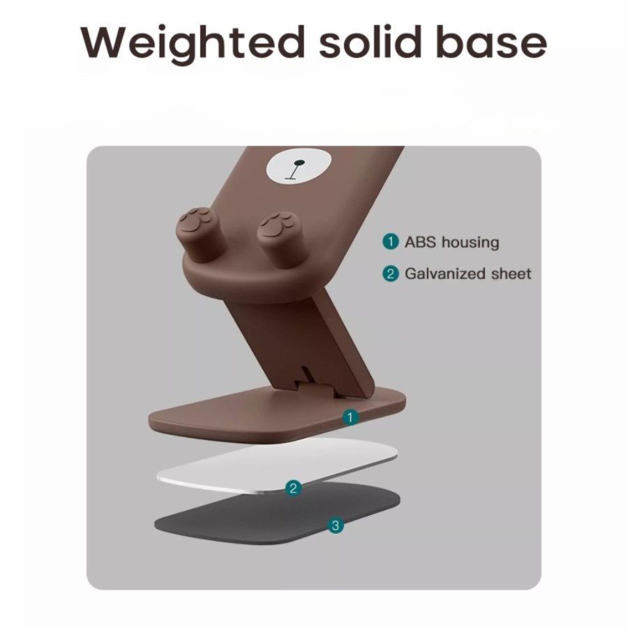 MMM Stand Holder Lipat Karakter Lucu Universal Holder Folding Lipat Standing Phone Karakter Beruang bebek Cute