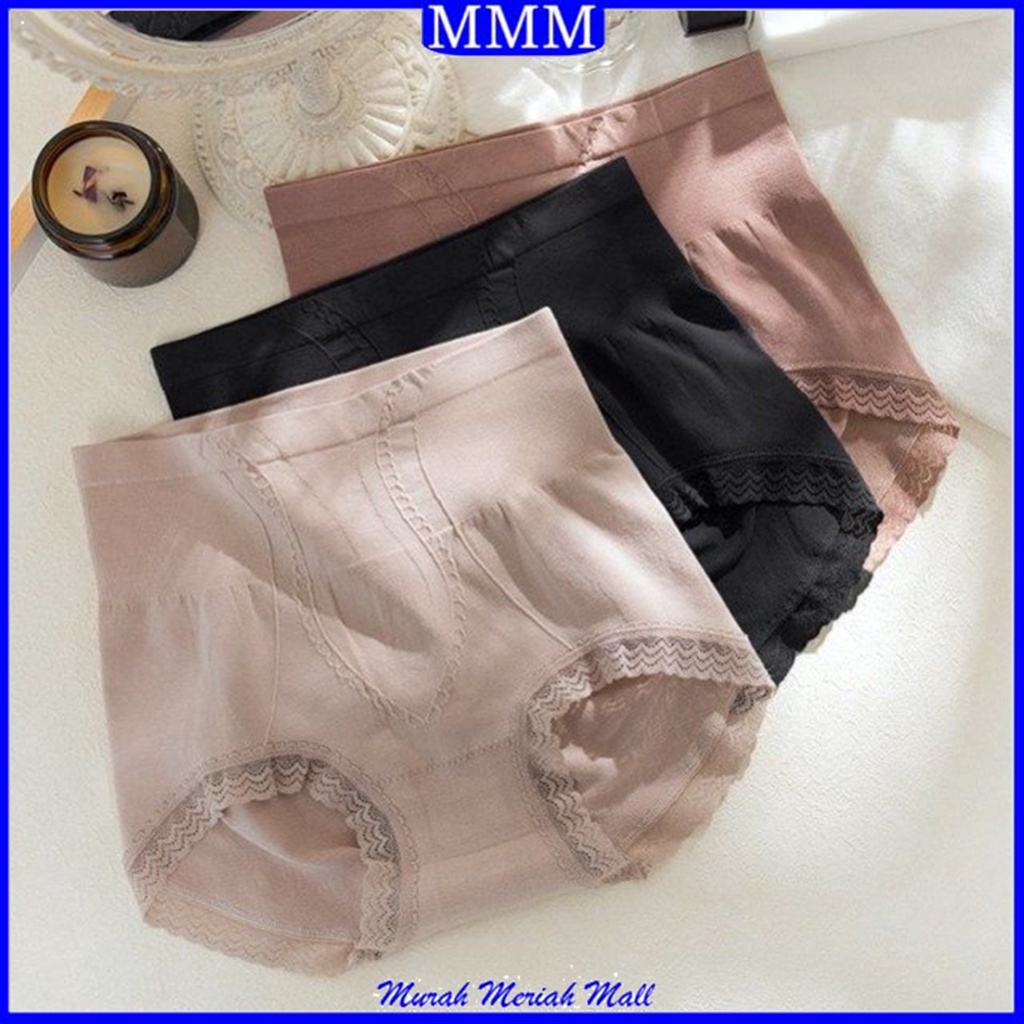 MMM Celana Dalam Wanita 6726 Korset Wanita Pengecil Perut Motif Renda CD Wanita Underwear Import