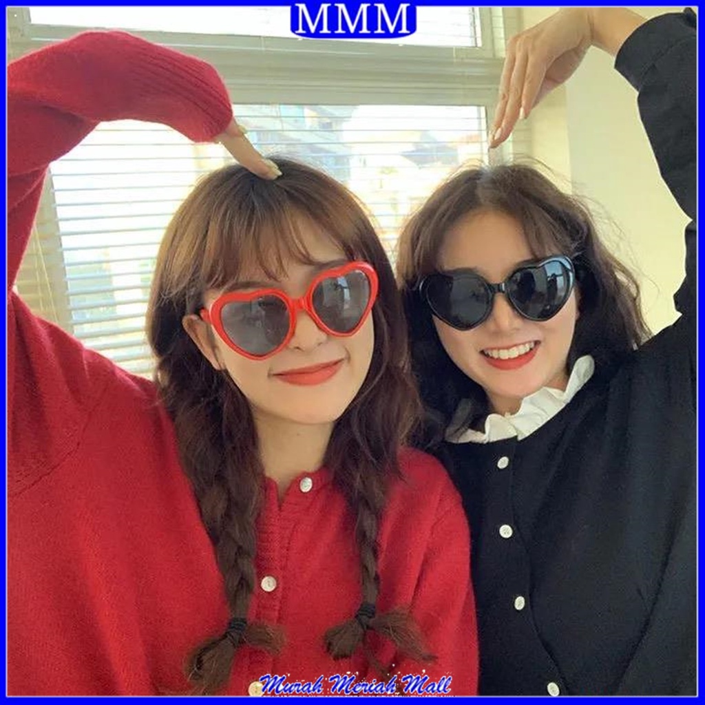 MMM Kacamata Hitam LOVE Wanita 6659 Kaca Mata Wanita Fashion Korean Style Korea Cute Warna Warni