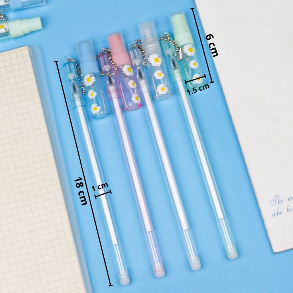 MMM Pena Gantungan Botol Parfum Unik Black Ink Gel Pulpen Murah Gel Bolpen Gel Pastel Alat Tulis Sekolah Kantor Souvenir Pulpen Botol Spray Murah Import