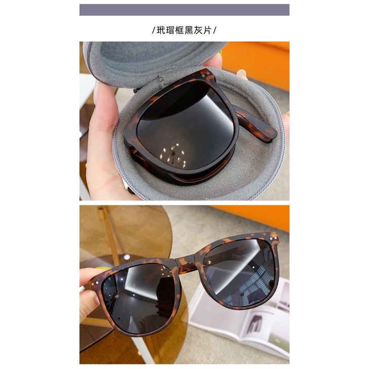 MMM Kacamata Hitam Wanita Lipat Korea Fashion 6680 Kaca Mata Gaya Pantai Terbaru Bisa di LIPAT Sunglasses Anti-UV Wanita Pria Import Kacamata Murah