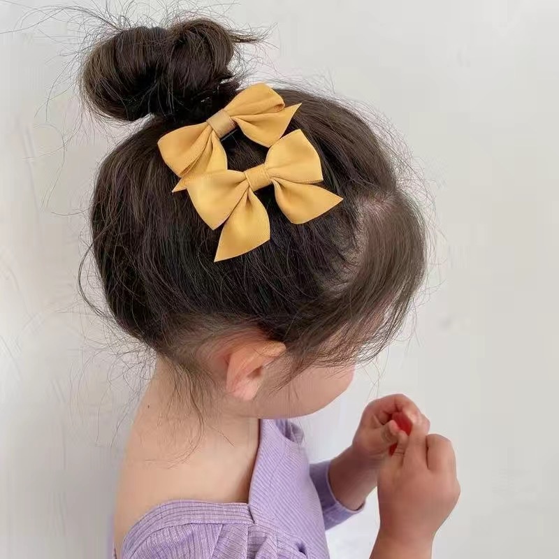 MMM Jepit Rambut Pita Anak Lucu 2 in 1 Jepitan Rambut Fashion Ribbon Hair Pin Gaya Korea Kids Import Murah