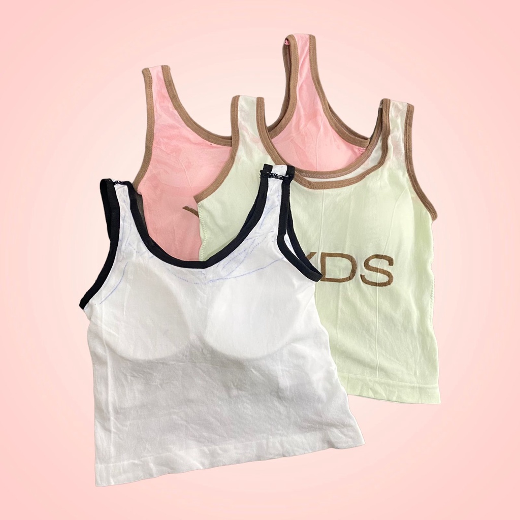 MMM REJECT Bra Sport 6676 B500 Tanpa Kawat Ala Korea Tank Top 6464 Wanita Pakaian Dalam Wanita BH Sport Yoga B400 Motif Garis Murah Import