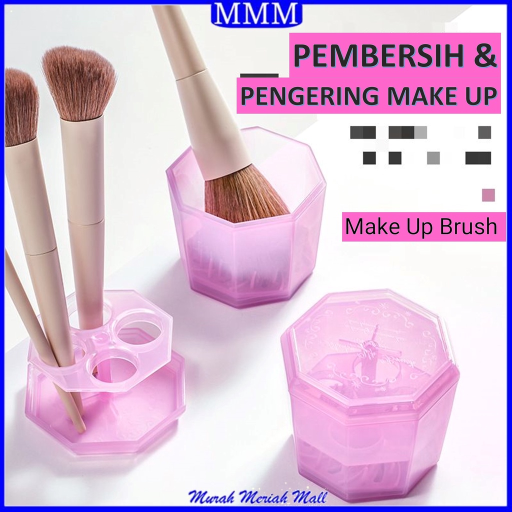 MMM Pembersih Pengering Make Up Brush Pembersih Kuas Make Up Rak Kuas Make Up Brush Stand Holder