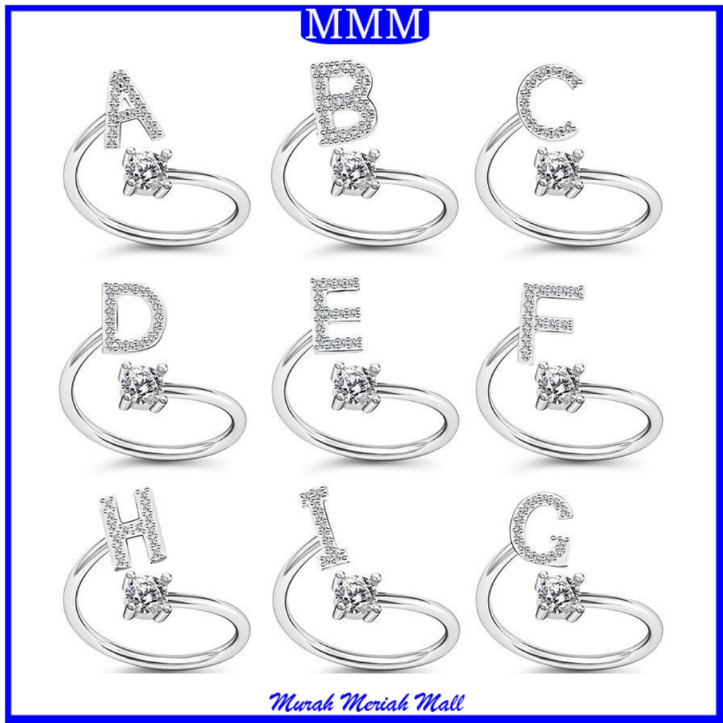 MMM Cincin Wanita Fashion / GOLD / Korea Cincin Wanita Huruf P - Z # BISA COD
