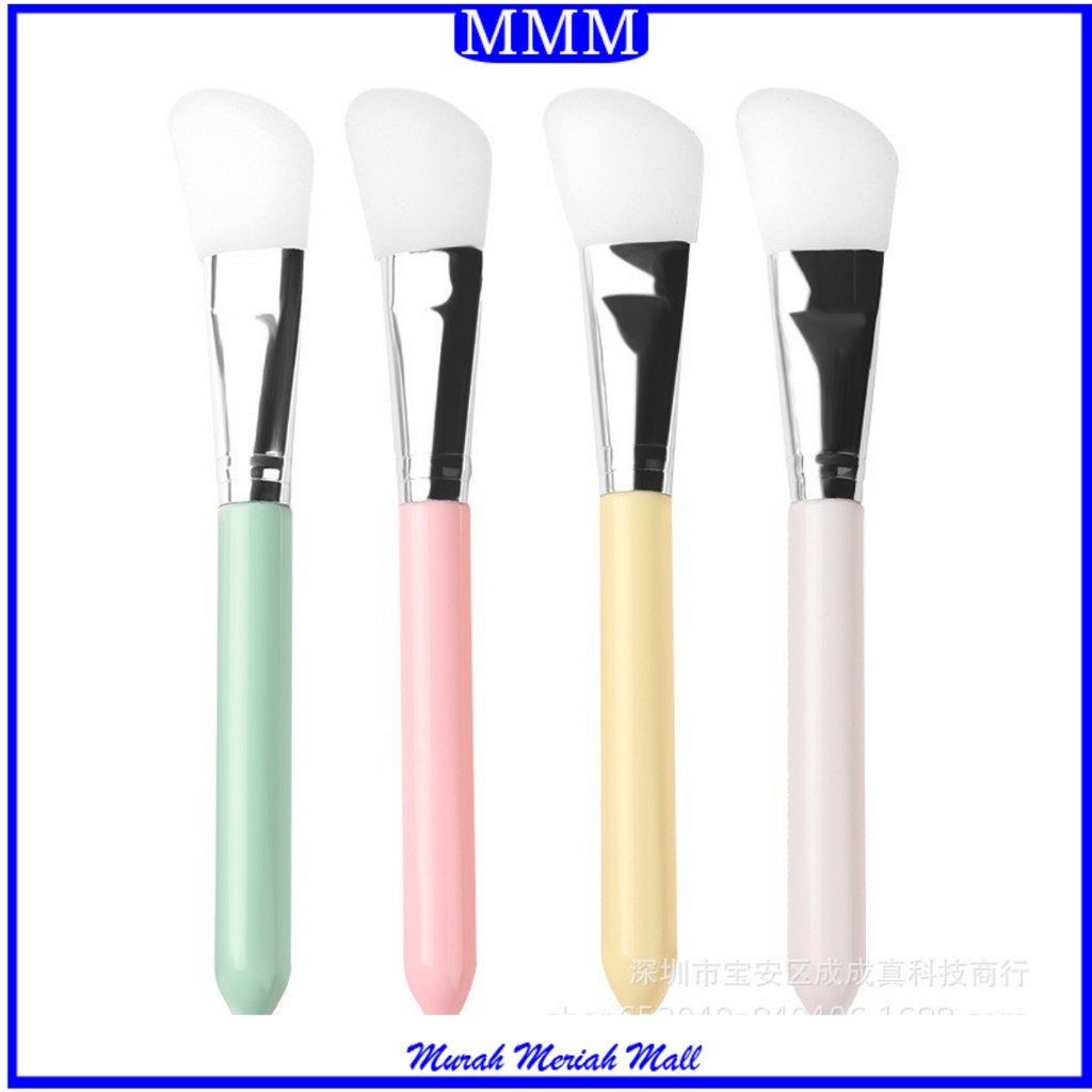 MMM Brush Makeup Silikon Kuas Masker Silicone Facial Face Mask Gel Dengan Kepala Pisau Putih