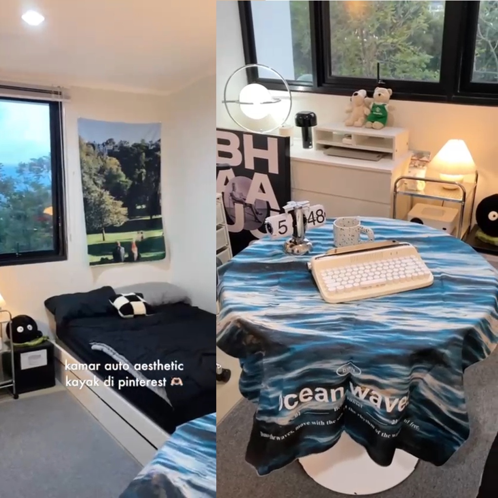 RB BWH - Fabric Poster Korean Style Poliester Full Print