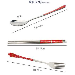 T&amp;Y Sendok Garpu Sumpit Set 3 in 1/ Alat Makan Set Stainless / Souvenir / Sendok Garpu Sumpit 3 in 1