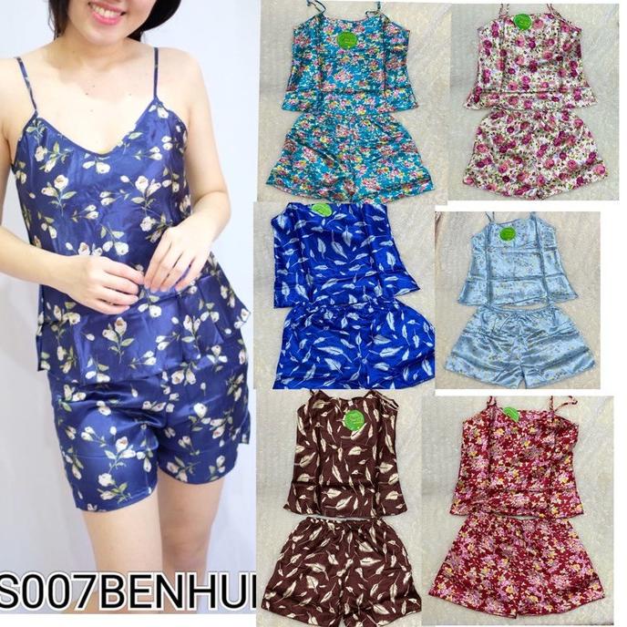 baju tidur import tanktop sexy piyama satin import ii |gat