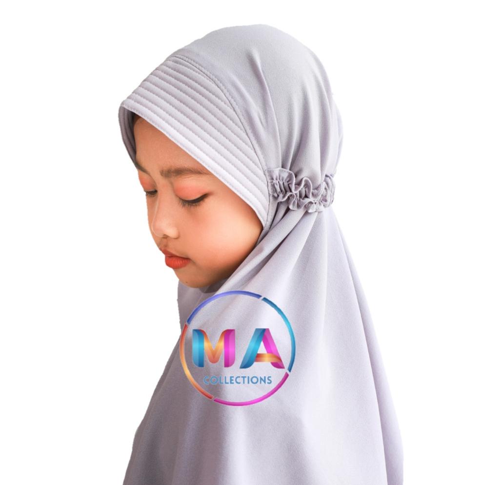 Baru Datang [Size XL] Hijab Anak Jilbab Anak Bergo Maryam Pet Karet  Diamond Strecth untuk Anak Usia