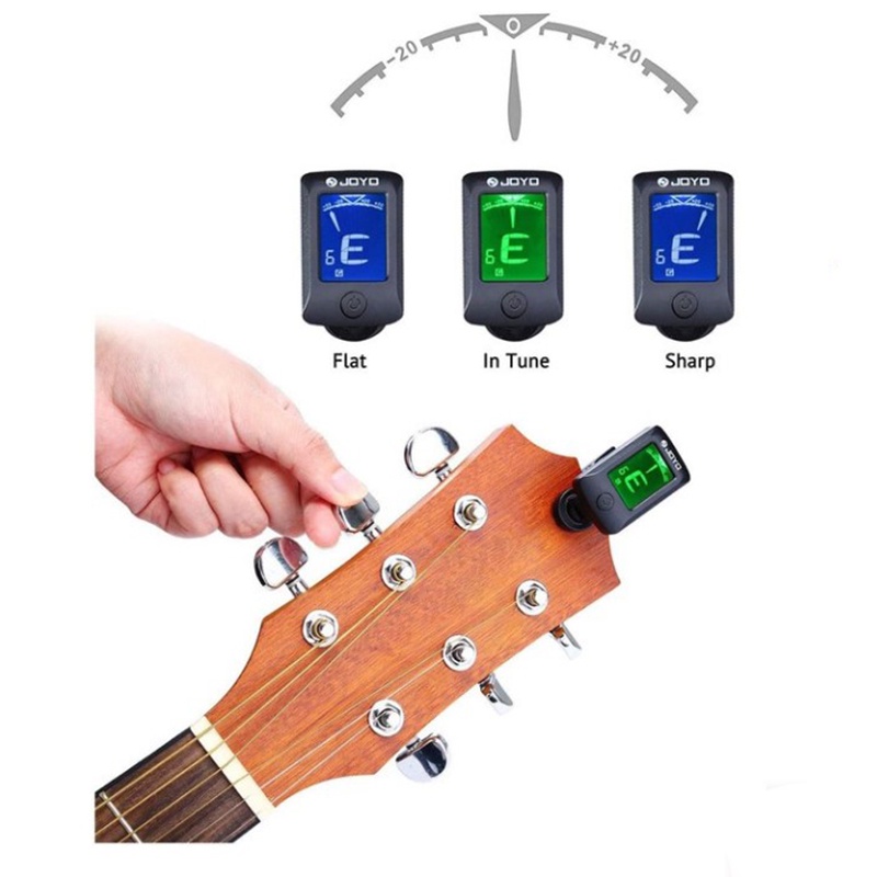 Gu7 Joyo Tuner Gitar Digital Chromatic Lcd Display Jt-06 Hitam Or-i