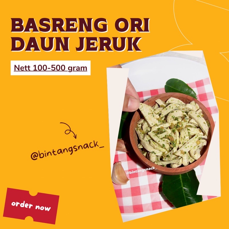 

100-500 gr Basreng original daun jeruk