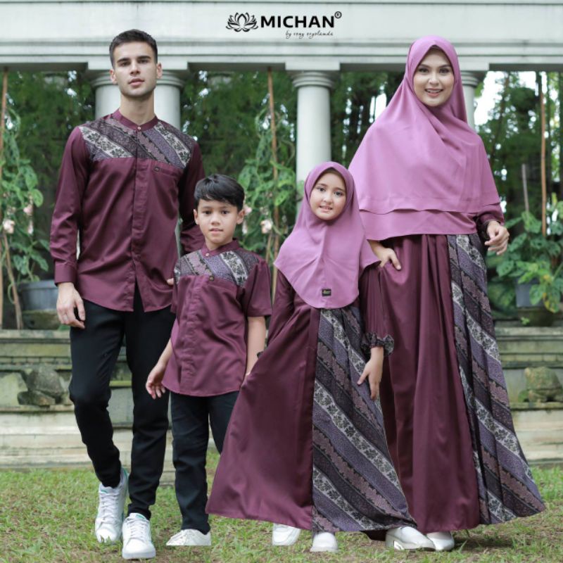 Sarimbit Hilya Raya by Michan dengan 4 pilihan warna/sarimbit keluarga/sarimbit batik/baju couple ke