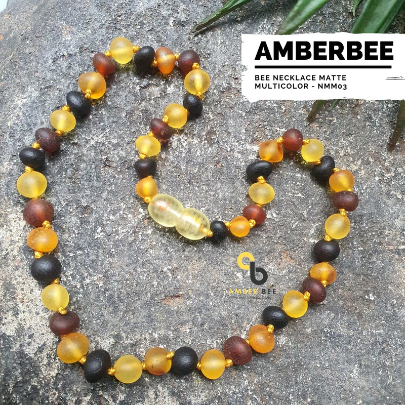 [BETS SELLER] Set Kalung Gelang Amber Lithuania Balita &amp; Anak TK/SD Premium Multicolor Matte By Amber Bee SNBMM0326