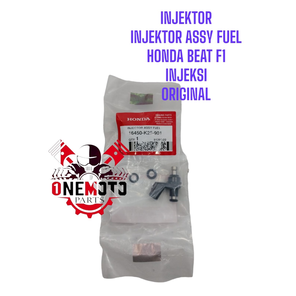 INJEKTOR INJECTOR ASSY FUEL HONDA BEAT F1 INJEKSI 2013 K25 ORIGINAL 16450-K25-901