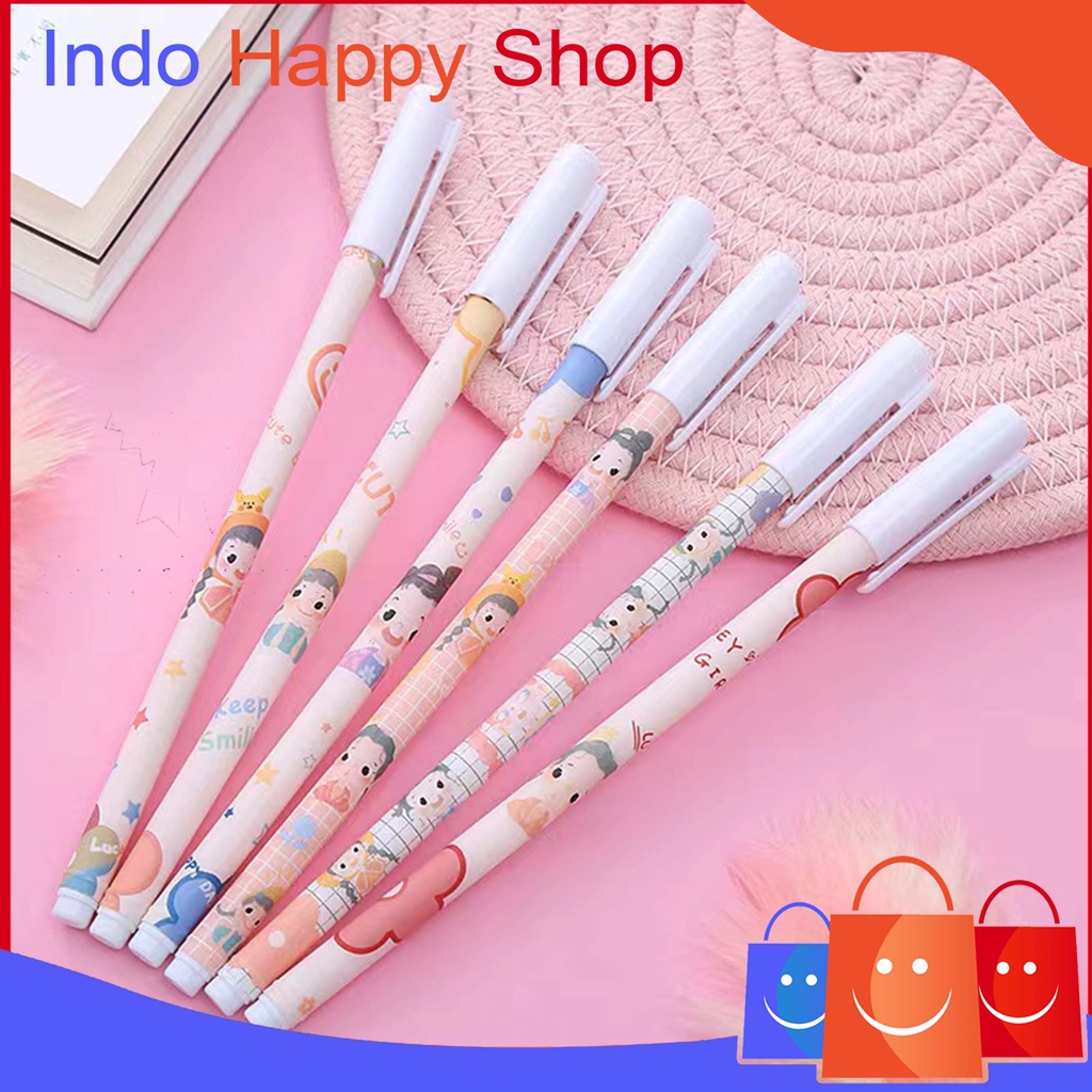 ⭐️𝐈𝐇𝐒 𝟖𝟏𝟕 𝐋𝐚𝐦𝐩𝐮𝐧𝐠⭐️Pulpen Gel Motif Cartoon Pulpen Korea Pelajar Dan Kantor Pena Lucu Sourvenir Import