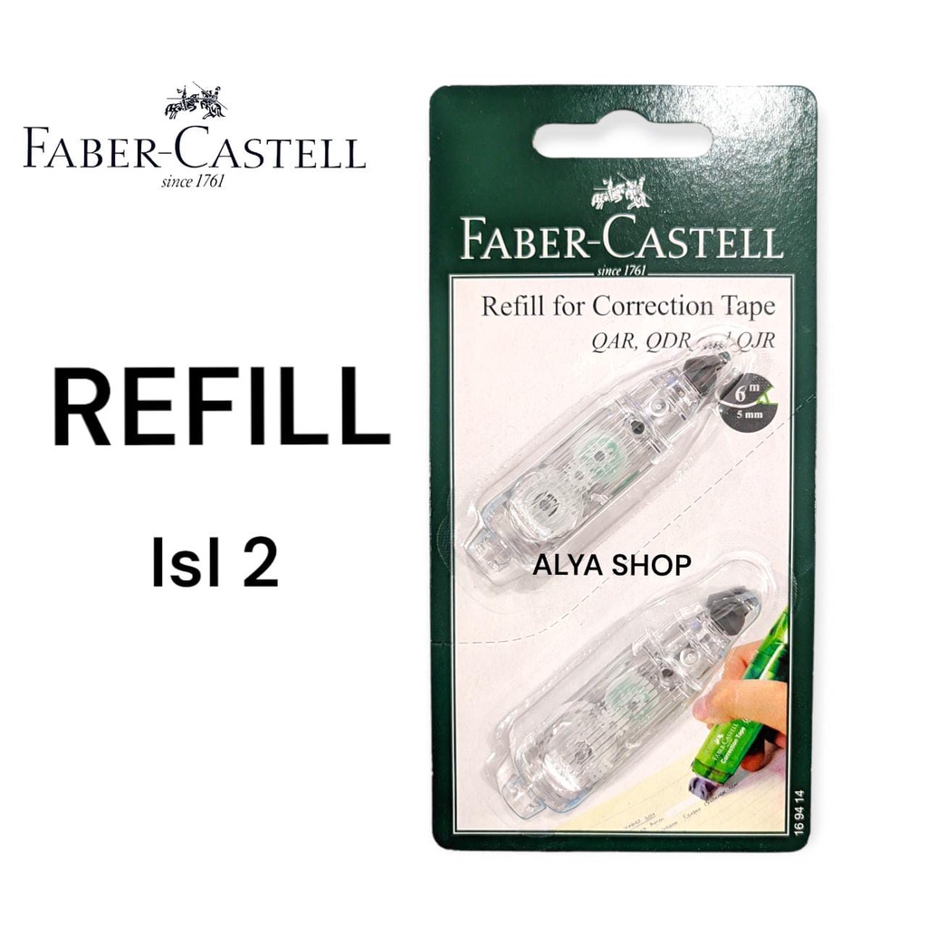 

Refill Correction Tape Faber Castell Set 2 QJR-506/QAR-506/QBR-506/QDR-506