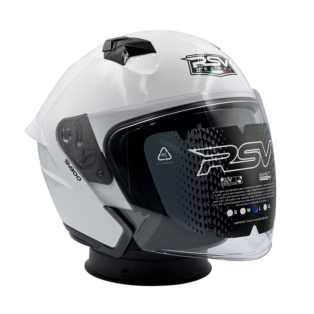 Helm RSV SV300 Solid Double Visor White