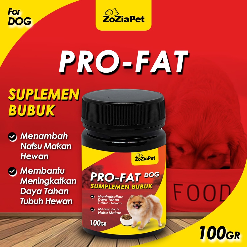 Penambah Nafsu Makan Anjing ZOZIAPET PRO FAT DOG 100G