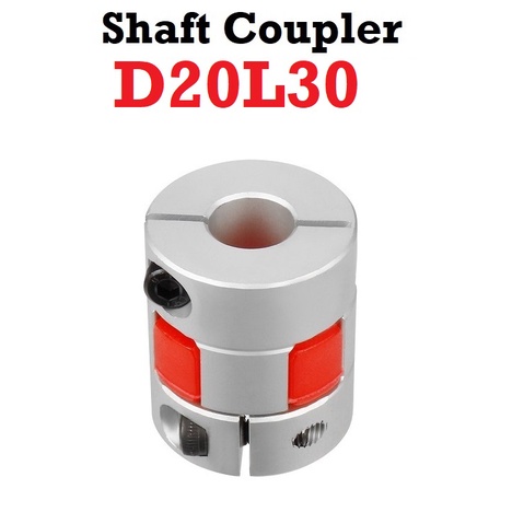 [HAEBOT] Shaft Flexible Coupler XB 8x10mm 8 x 10 D20 L30 CNC Coupling Mesin Penghubung Shaft Plum Nema Fleksibel Aluminium Motor Konektor As Poros