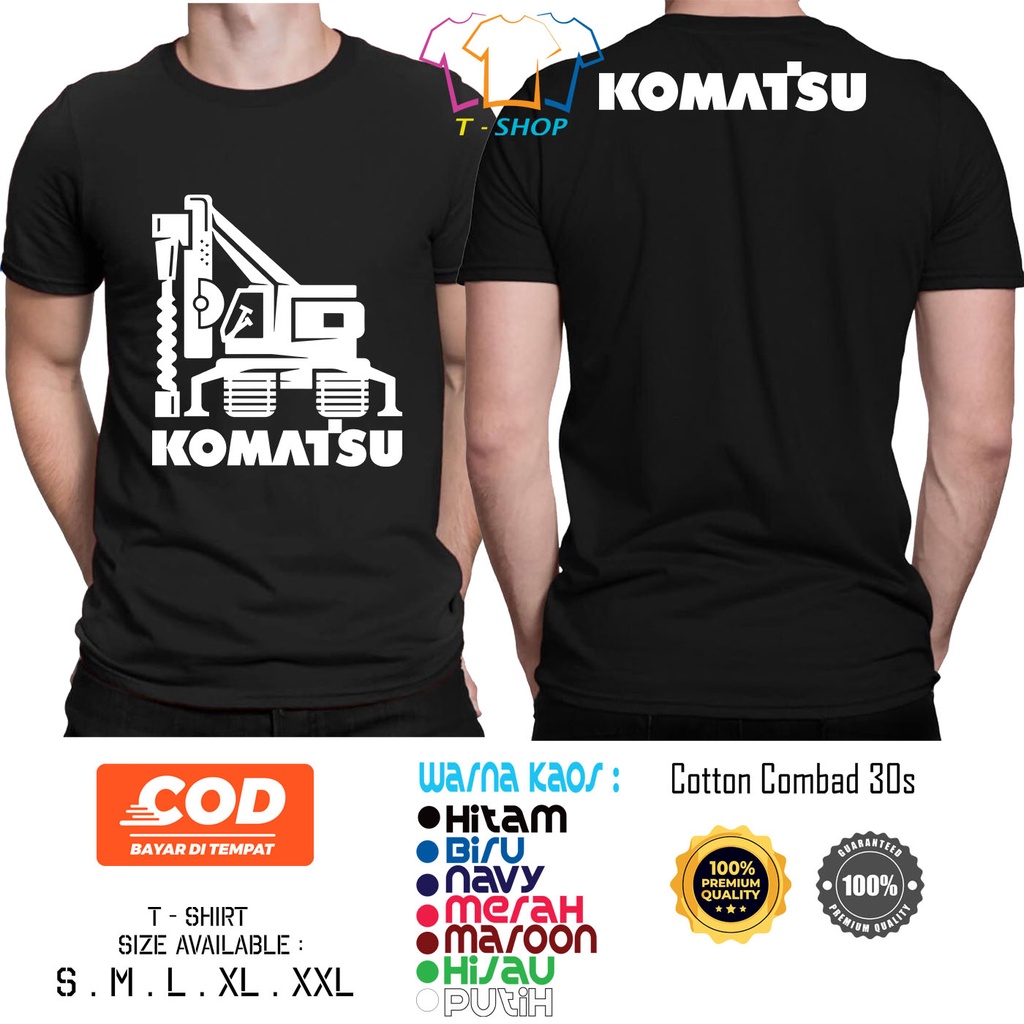 Kaos Baju Komatsu  -  kaos KOMATSU alat berat Excavator operator
