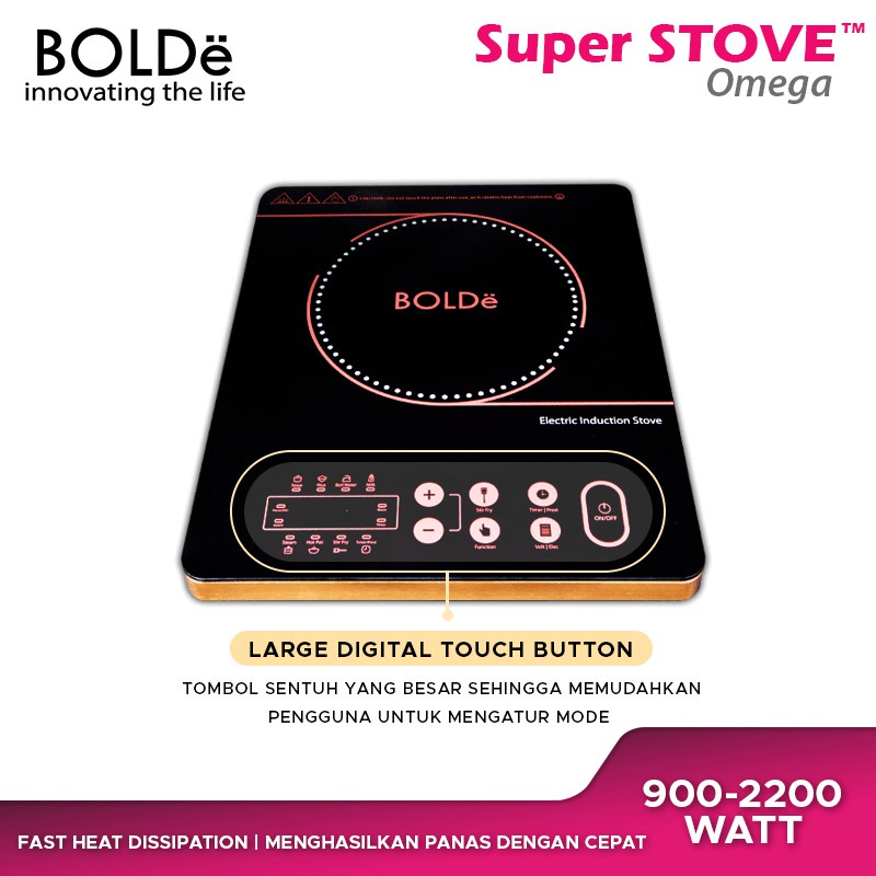 BOLDe Kompor Listrik Induksi Super Stove Omega Digital Induction Cooker BOLDe