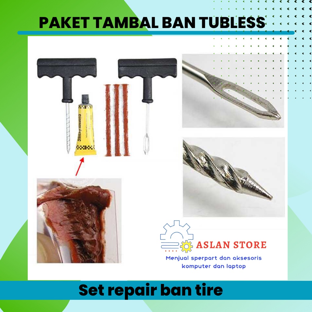 Alat Peralatan Tambal Ban Mobil Sepeda Motor Tubeless - KBTB02