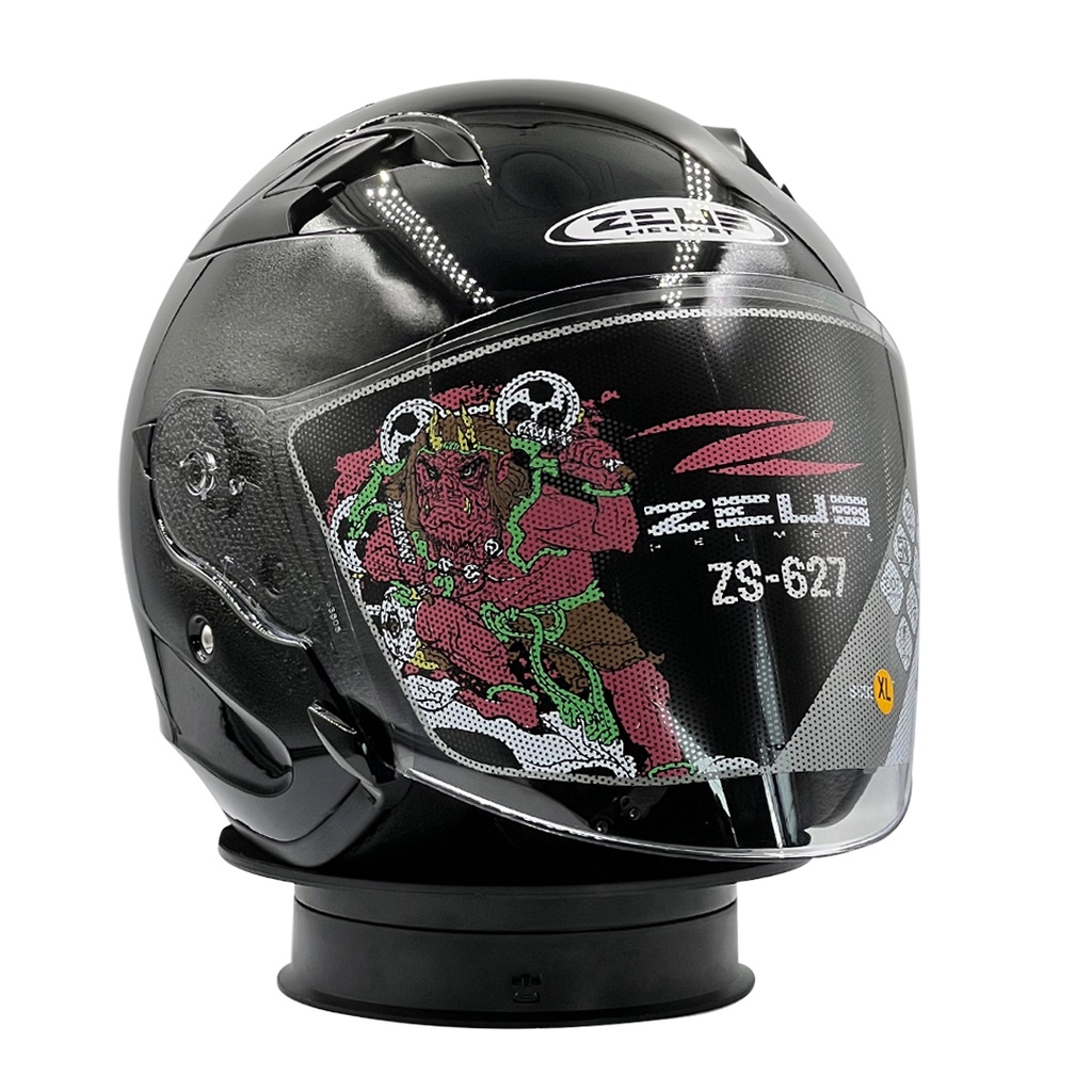 Helm Zeus ZS627 Single Visor Black