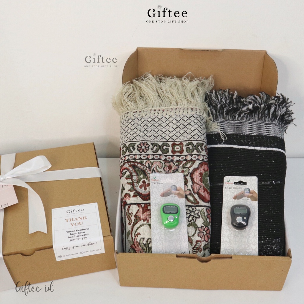 Sale HAMPERS SAJADAH COUPLE KADO HADIAH GIFT SET PERNIKAHAN ULANG TAHUN CEWEK COWOK TASBIH ALQURAN