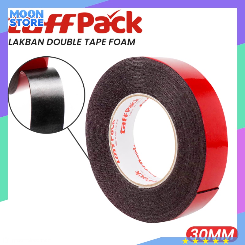 

Taffpack Lakban Double Tape Foam 10m 30 Mm Red