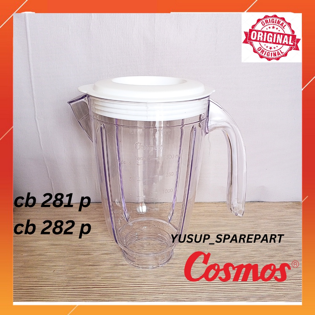 Gelas blender cosmos ORIGINAL + tutup Type CB 282 P CB 281 P.