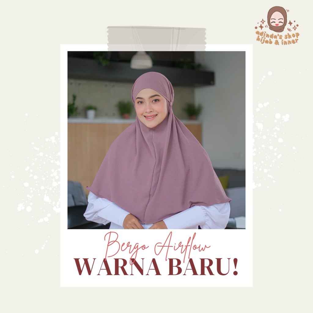 HIJAB JILBAB KERUDUNG WANITA INSTAN BERGO TALI KHIMAR AIRFLOW COTTON KATUN CRINKLE KUSUT PREMIUM