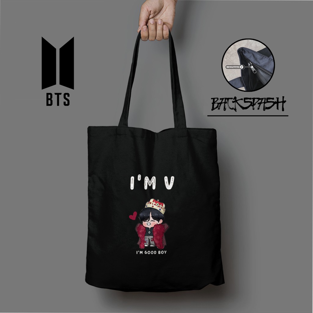 TOTEBAG BTS CHIBI LUCU KPOP BISA CUSTOM