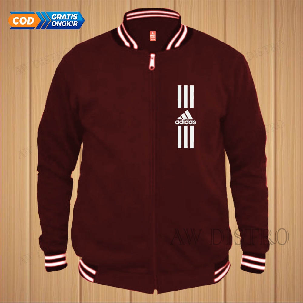 COD Jaket Baseball Varsity Distro Adds Text Putih Premium Quality