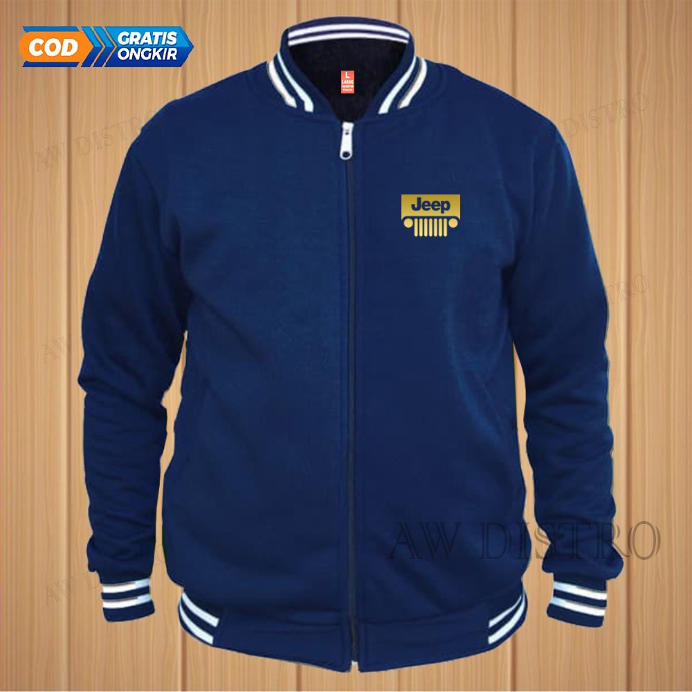 COD Jaket Baseball Varsity Distro Jeep Text Gold Premium Quality