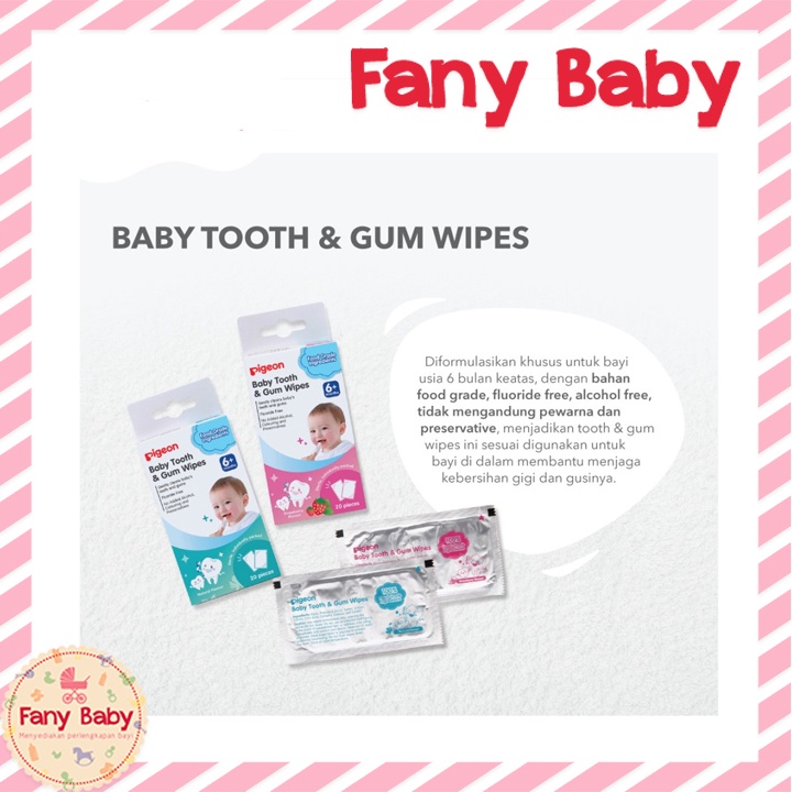 PIGEON BABY TOOTH &amp; GUM WIPES 20PCS