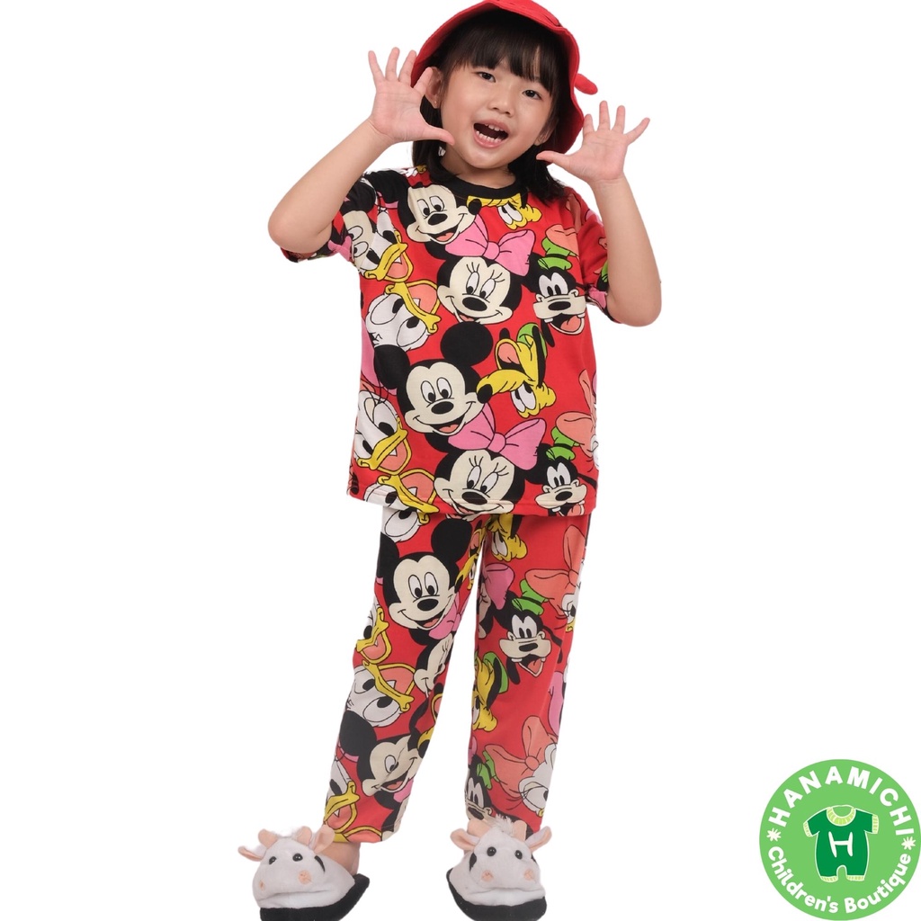 Hanamichi OSRI.CP Setelan Baju Tidur Anak Motif Kartun Full Print