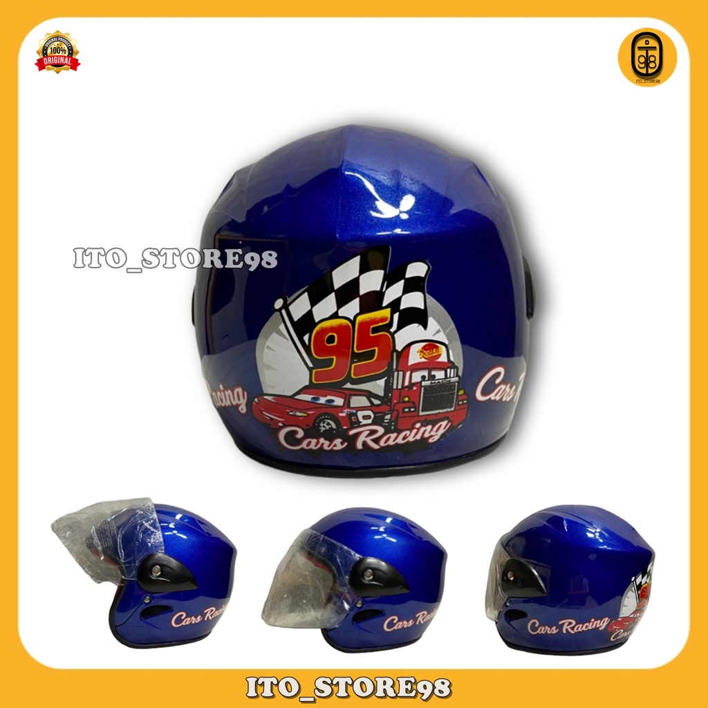 Helm Sepeda Motor Half Face Anak Umur 2 3 4 5 Tahun Laki Perempuan Standar Sni / Helem Balita Tk Sd 