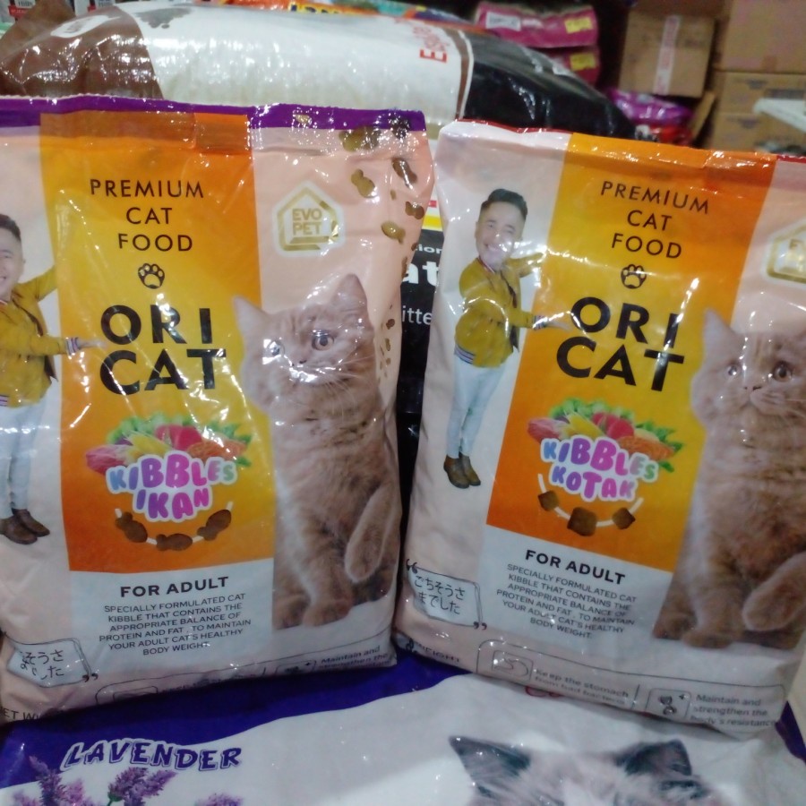 ori cat adult kemasan baru 800gr Paket 4pcs makanan kucing - kible kotak