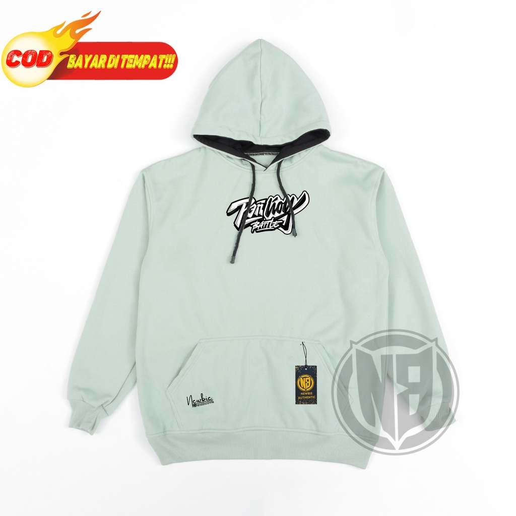 Sweater Hodie Pria Distro Flece Tebal Sweatshirt Hoodie Original NEWBIE Warna Abu Paralon Switer Huddie Terlaris Switer Warna Mint Sablon Simple